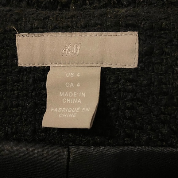 H&M Black Tweed Blazer | Size 4 - Picture 2 of 4